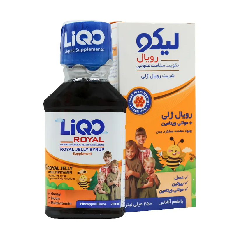 شربت لیکو رویال ژلی ابیان فارمد تقویت سلامت عمومی با رویال ژلی، عسل و مولتی ویتامین