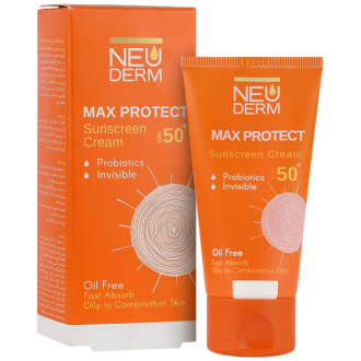 ضدآفتاب مکس پروتکت SPF50 نئودرم پوست چرب بی رنگ