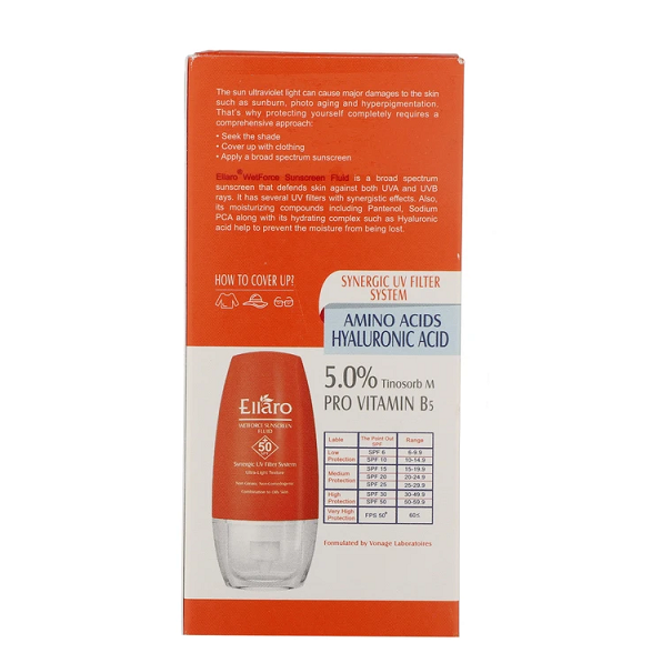فلوئید ضد آفتاب SPF50 الارو مدل Ultra Light حجم 50 میلی لیتر